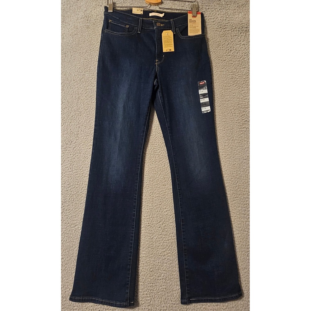 Levis 315 Shaping Bootcut Jeans Dark Wash Mid Rise Stellar Stretch 30x32 NEW